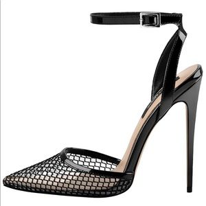 Black slingback pump